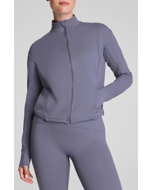 Spanx Purple Brushed Full Zip Jacket