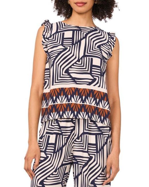 Halogen® Multicolor Ruffle Cap Sleeve Top