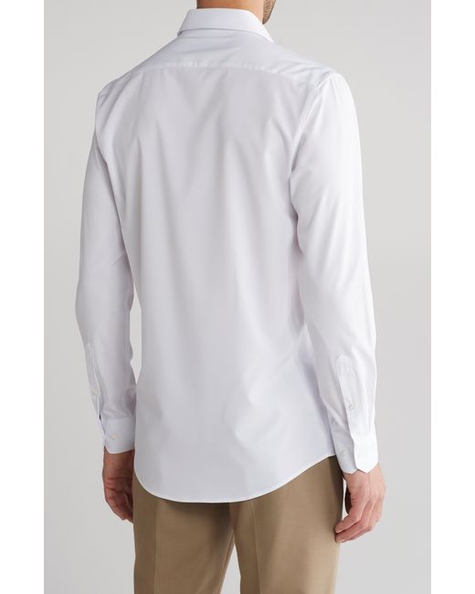 Perry Ellis White Performance Tech Solid Shirt for men