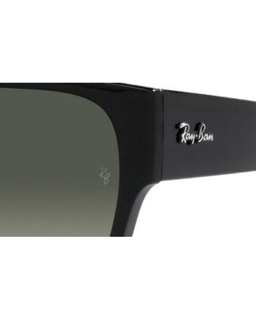 Ray-Ban Black 58Mm Gradient Polarized Rectangular Sunglasses
