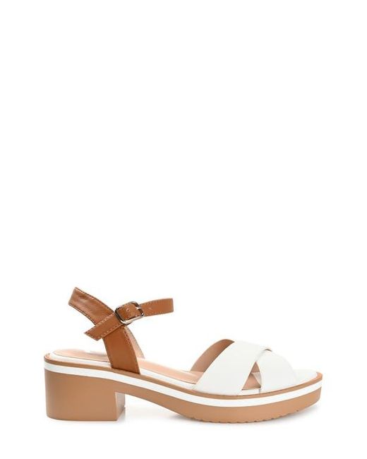 Journee Collection Pink Hilaree Block Heel Sandal