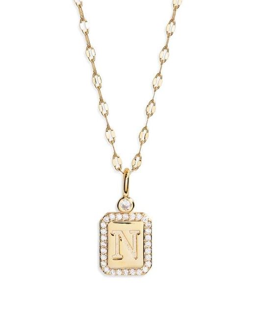 Leith Blue Initial Pendant Necklace