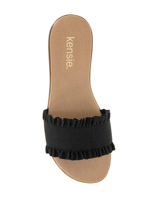 Kensie Black Bakota Slide Sandal