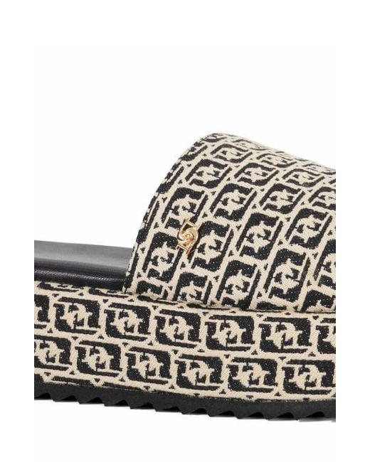 Dune Gray Lanie Platform Slide Sandal