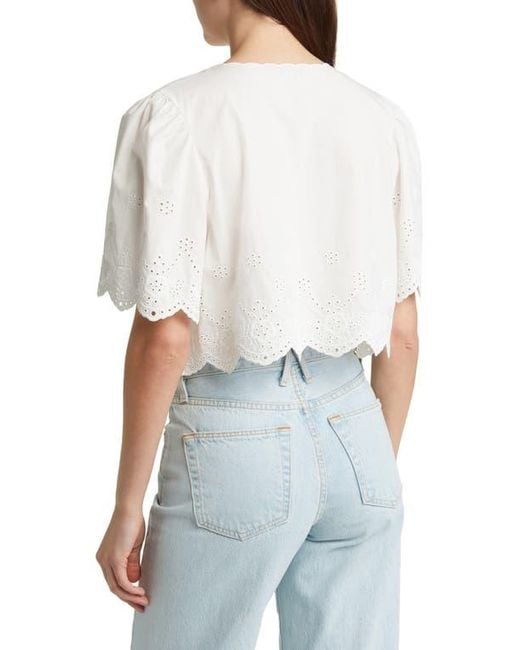 Rails White Lorelei Eyelet Blouse