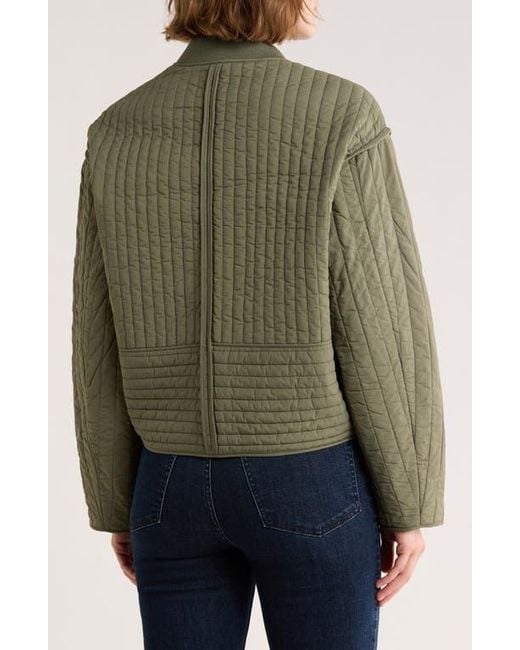 Rag & Bone Green Bobbi Cropped Quilted Jacket