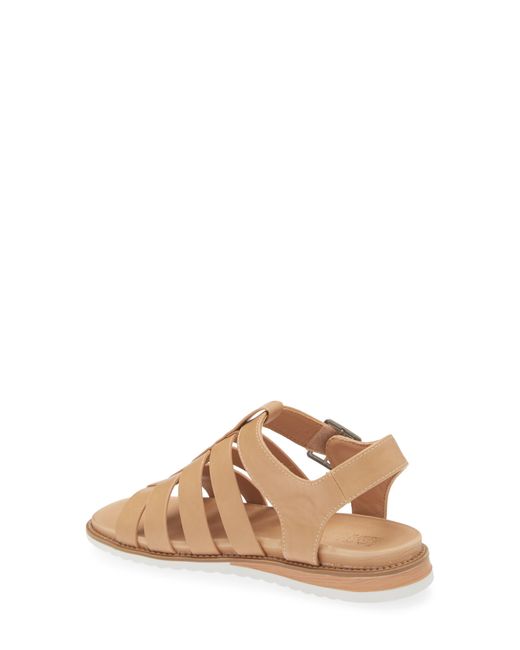 Taryn Rose Natural Strappy Buckle Sandal