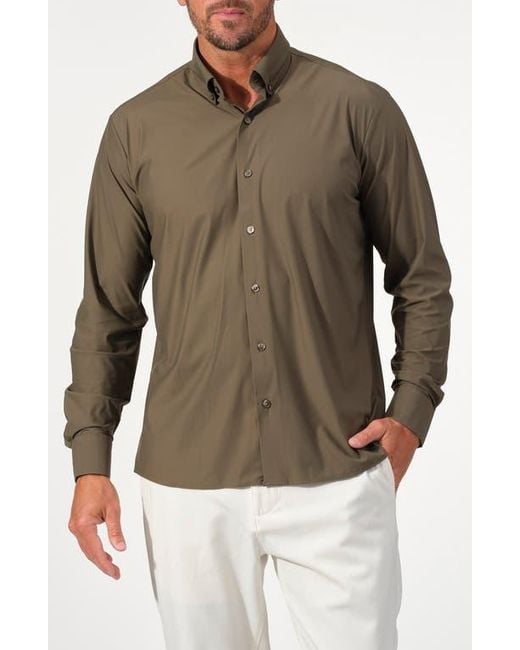 STUDIO GARNET LOS ANGELES Men's Brown Solid Performance Stretch