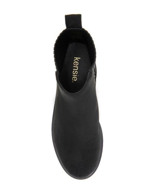 Kensie Black Emily Lug Sole Boot