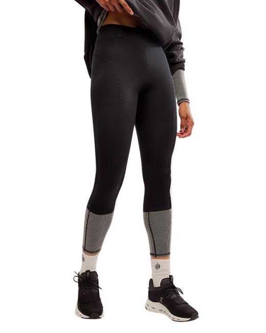 Free People Black Moonlight Wool Blend Base Layer Leggings