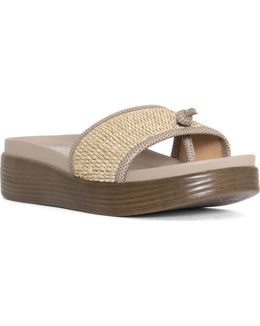 Donald J Pliner Brown Farrah Platform Sandal