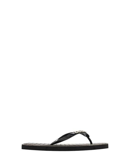 Bebe Gray Logo Print Flip Flop