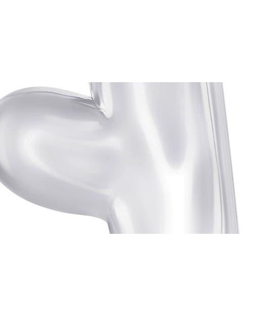 Simona White Bubble Initial Pendant Necklace