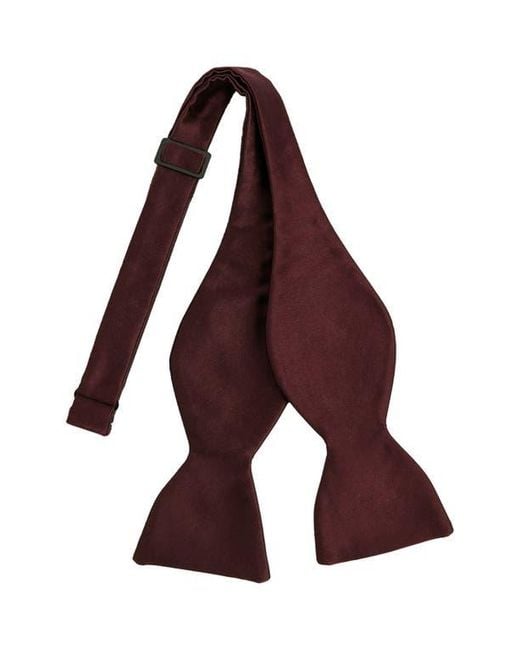 Con.struct Purple Solid Satin Bow Tie for men