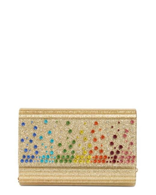 Kurt Geiger Gray Party Glitter Envelope Clutch