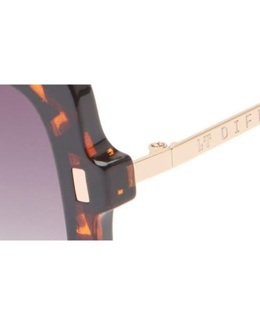 DIFF Brown 54Mm Square Sunglasses