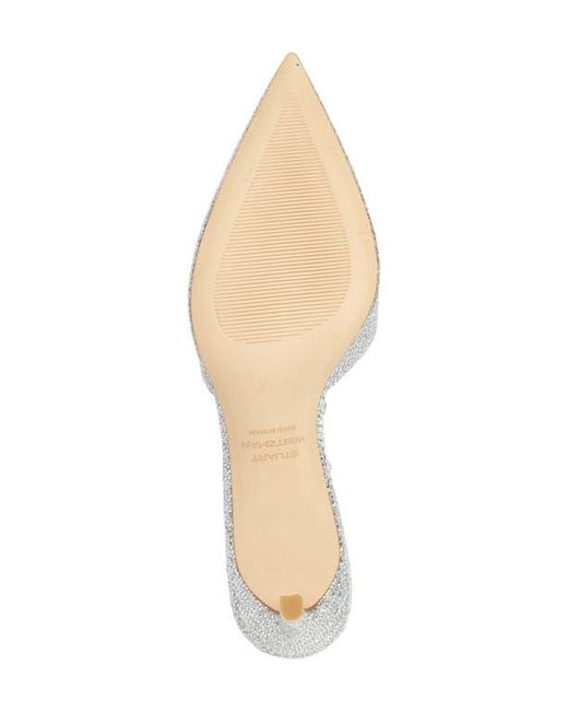 Stuart Weitzman White Julia 75 Slingback Pump