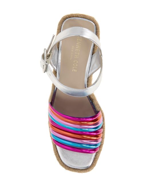 Kenneth Cole Pink Shelby Espadrille Wedge Sandal
