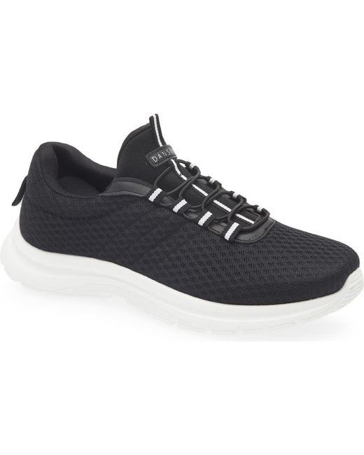 Danskin Black Lace-Up Knit Sneaker