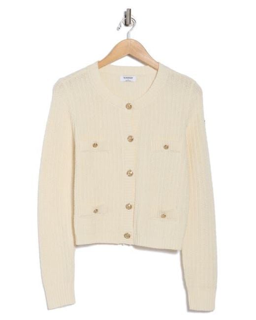 Blu Pepper White Button Front Cardigan