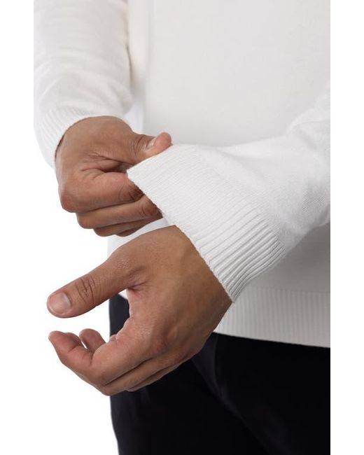 Xray Jeans White Crewneck Knit Pullover Sweater for men