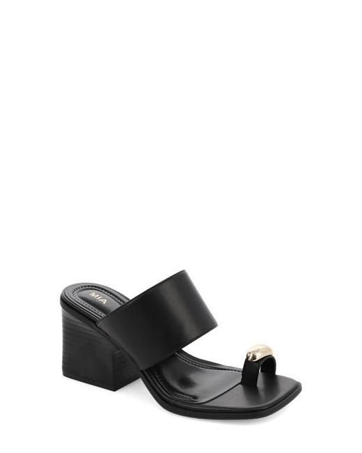 MIA Black Fawn Toe Loop Sandal