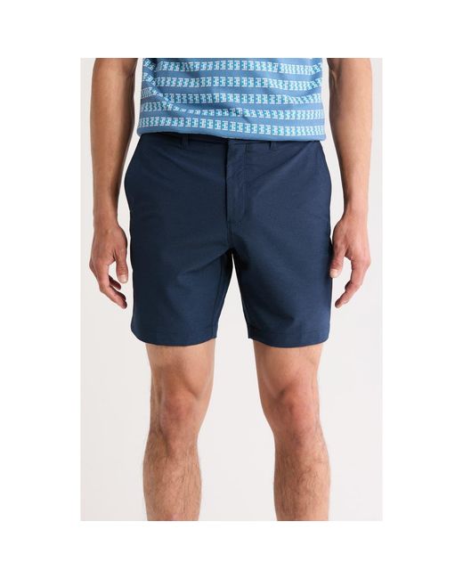 Original Penguin Blue Technical Flat Front 7.5-Inch Shorts for men