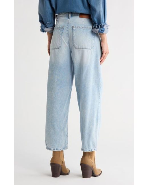 Lucky Brand Blue Patch Pocket High Waist Wide Leg Jeans