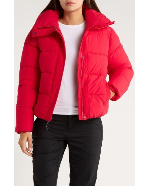 BCBGeneration Red Water Resistant Puffer Jacket