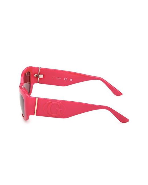 Guess Red Rectangular Sunglasses for men