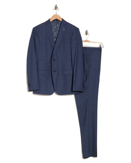 John Varvatos Blue Bleecker Slim Fit Wool Suit for men