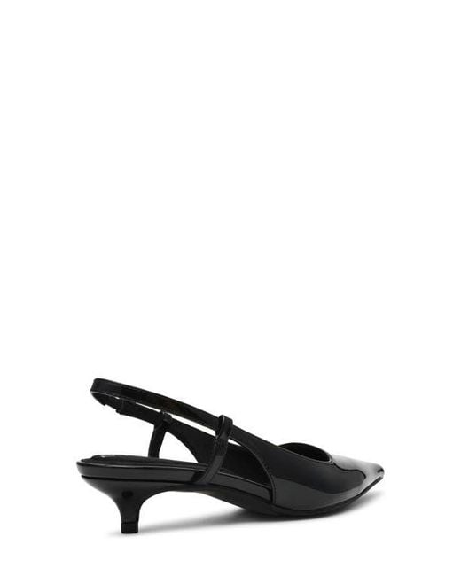 Anne Klein Black Shorty Slingback Pump