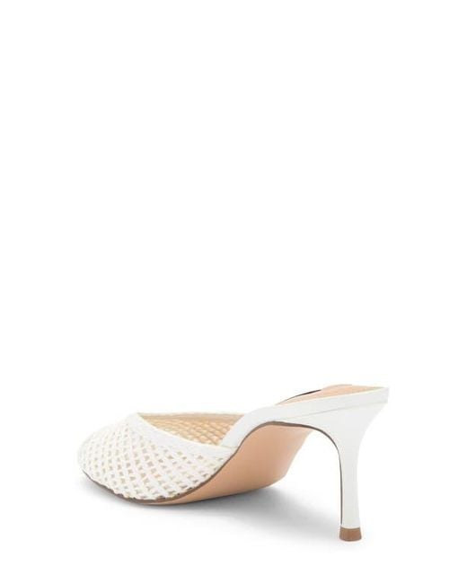 Steve Madden White Rowe Woven Mule
