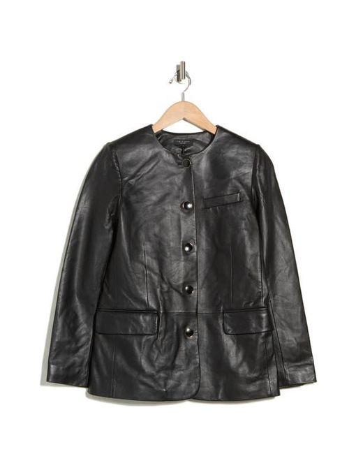 Rag & Bone Black Payley Leather Blazer