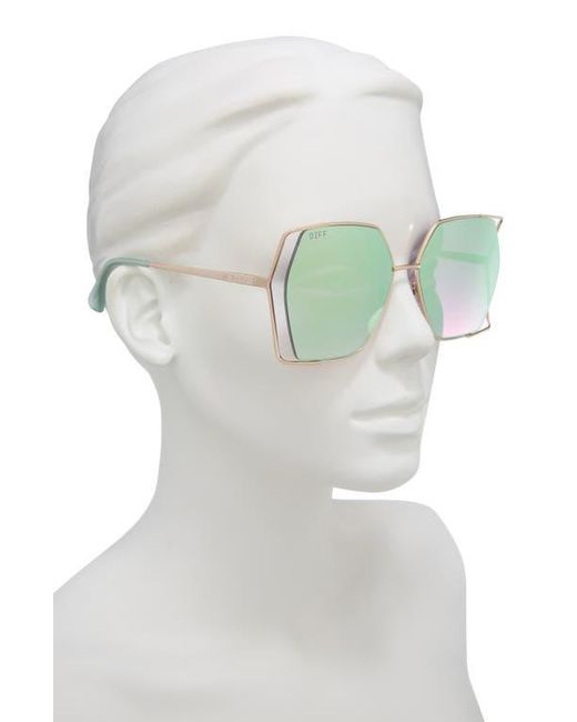 DIFF Purple Dawn 61Mm Square Sunglasses for men