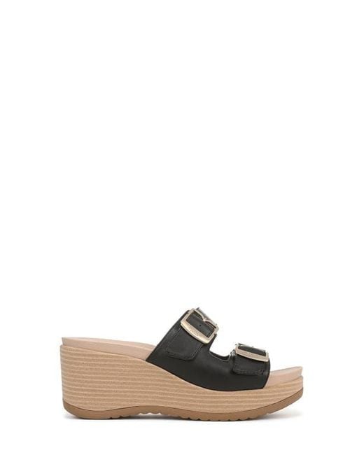 Dr. Scholls Black Cali Breeze Wedge Sandal