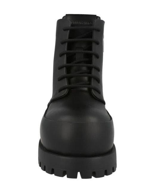 Ferragamo Black Fede Combat Boot for men