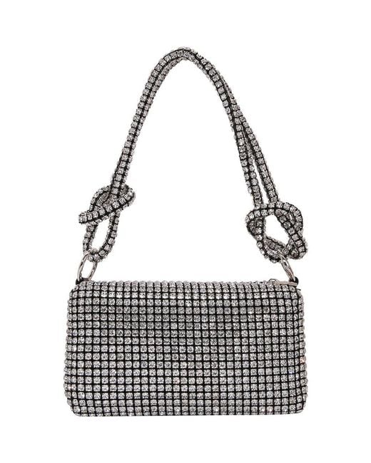 BERNESS Metallic Rhinestone Rectangular Shoulder Bag