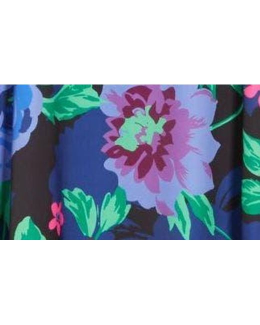 AFRM Blue Floral Print Long Maxi Dress