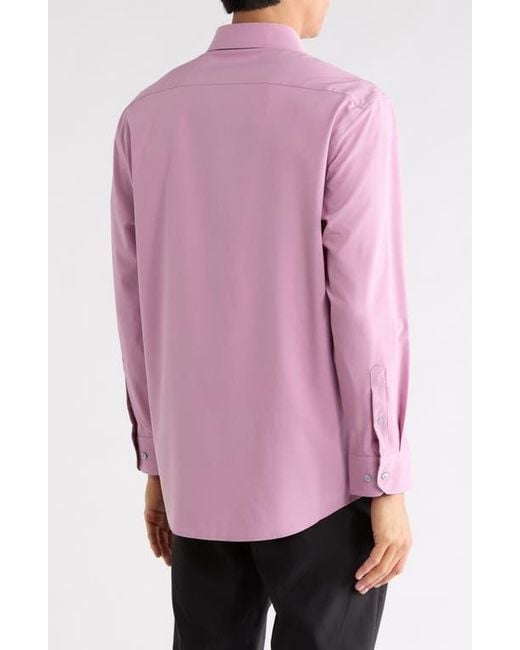 Perry Ellis Pink Performance Tech Solid Shirt for men