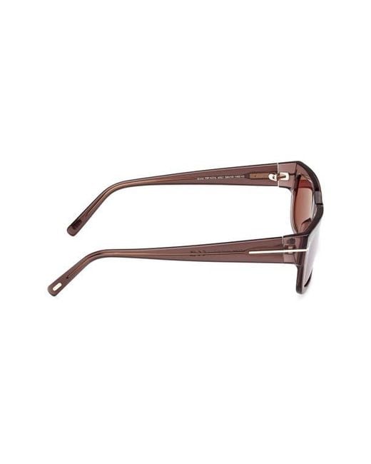 Tom Ford Pink Ezra 54Mm Rectangular Sunglasses