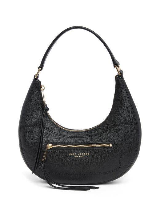 Marc Jacobs Black Small Leather Crescent Shoulder Bag