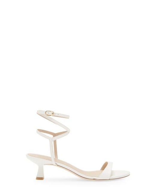 Stuart Weitzman White Nudist Wrap Sandal
