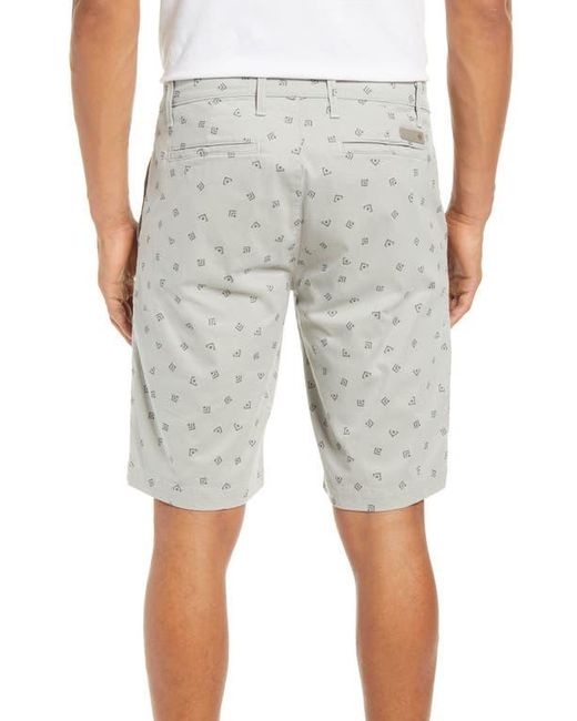 AG Jeans Gray Griffin Geo Print Flat Front Shorts for men