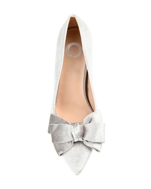 Journee Collection White Crystol Pump