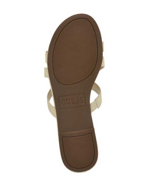 Guess Metallic Layora Slide Sandal