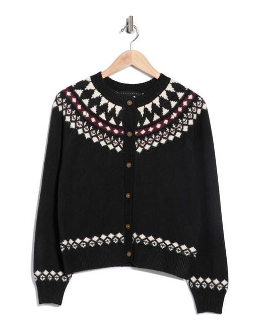 Sanctuary Black Fair Isle Cardigan