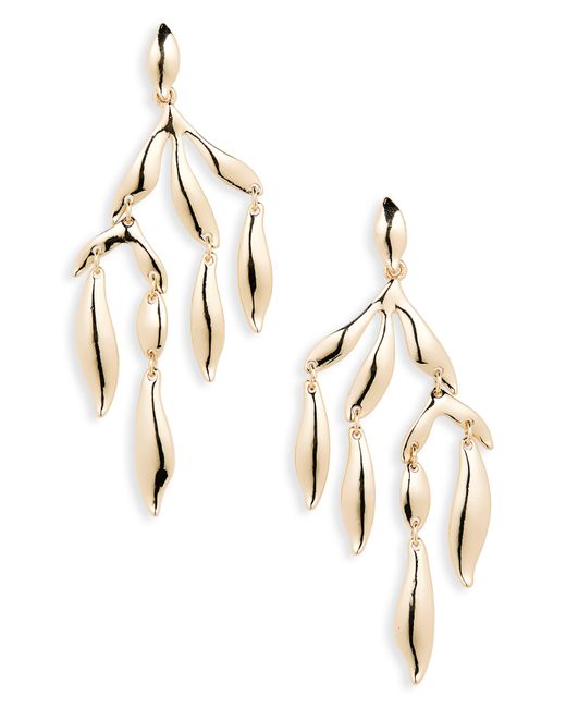 Nordstrom Metallic Abstract Leaf Chandelier Earrings