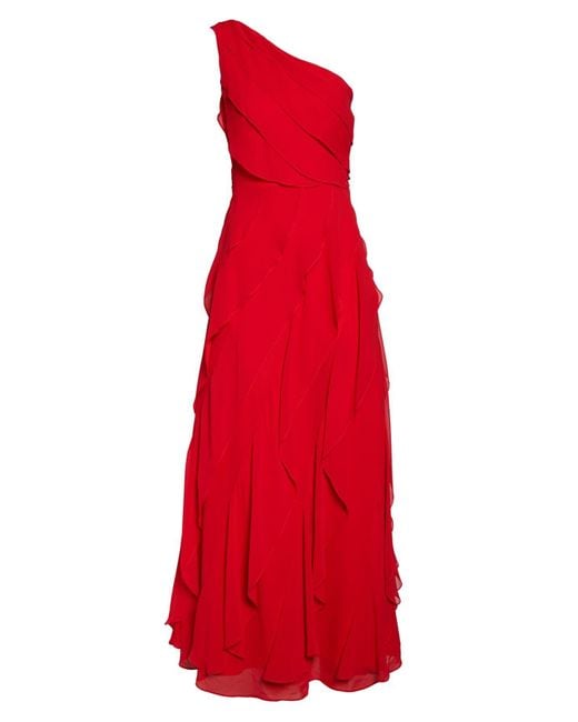 Carmen marc valvo one shoulder dress sale