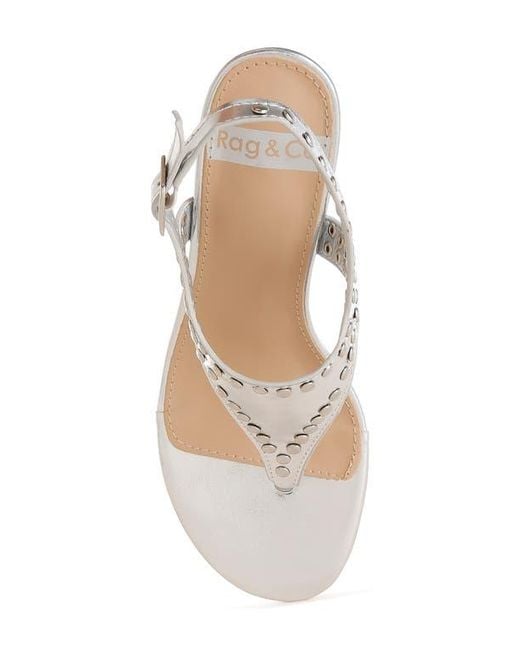 Rag & Co White Chan Studded Sandal